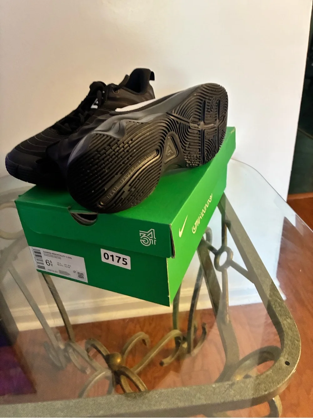 Nike Black Sneakers with White Swoosh Accent